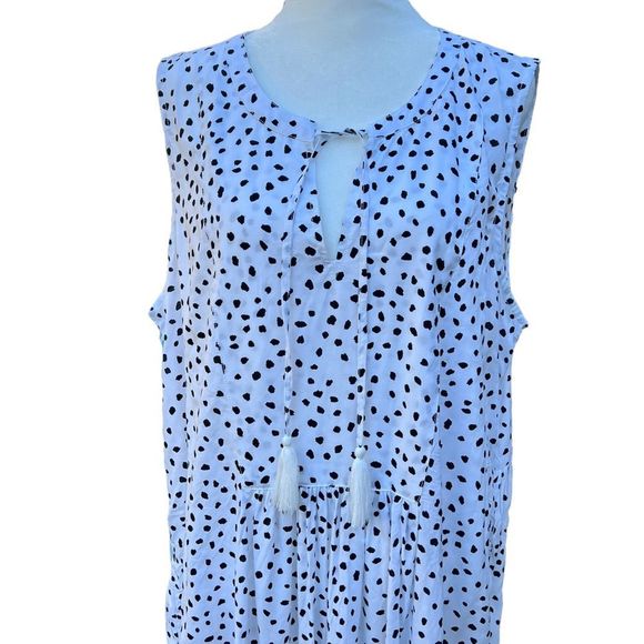 beachlunchlounge Polka Dot Sleeveless Dress Size XL - Picture 3 of 6